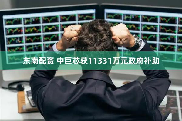 东南配资 中巨芯获11331万元政府补助