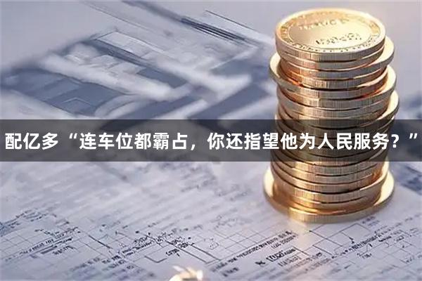 配亿多 “连车位都霸占,你还指望他为人民服务?”